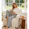 image:imageWiWi Womens Pajama Pants Bamboo Viscose Super Soft Wide Leg Palazzo Lounge Yoga Cooling Sleep Bottoms with Pockets SXXLAheather Grey