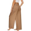 image:imageWiWi Womens Pajama Pants Bamboo Viscose Super Soft Wide Leg Palazzo Lounge Yoga Cooling Sleep Bottoms with Pockets SXXLAkhaki