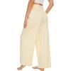 image:imageWiWi Womens Pajama Pants Bamboo Viscose Super Soft Wide Leg Palazzo Lounge Yoga Cooling Sleep Bottoms with Pockets SXXLAlight Beige