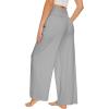 image:imageWiWi Womens Pajama Pants Bamboo Viscose Super Soft Wide Leg Palazzo Lounge Yoga Cooling Sleep Bottoms with Pockets SXXLAlight Grey