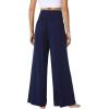 image:imageWiWi Womens Pajama Pants Bamboo Viscose Super Soft Wide Leg Palazzo Lounge Yoga Cooling Sleep Bottoms with Pockets SXXLAnavy
