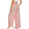 image:imageWiWi Womens Pajama Pants Bamboo Viscose Super Soft Wide Leg Palazzo Lounge Yoga Cooling Sleep Bottoms with Pockets SXXLApeach Pink