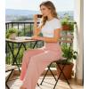 image:imageWiWi Womens Pajama Pants Bamboo Viscose Super Soft Wide Leg Palazzo Lounge Yoga Cooling Sleep Bottoms with Pockets SXXLApeach Pink