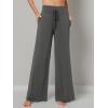 image:imageWiWi Womens Pajama Pants Bamboo Viscose Super Soft Wide Leg Palazzo Lounge Yoga Cooling Sleep Bottoms with Pockets SXXLBiron Grey
