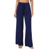 image:imageWiWi Womens Pajama Pants Bamboo Viscose Super Soft Wide Leg Palazzo Lounge Yoga Cooling Sleep Bottoms with Pockets SXXLBnavy