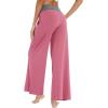 image:imageWiWi Womens Pajama Pants Bamboo Viscose Super Soft Wide Leg Palazzo Lounge Yoga Cooling Sleep Bottoms with Pockets SXXLBpale Violet Red