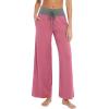 image:imageWiWi Womens Pajama Pants Bamboo Viscose Super Soft Wide Leg Palazzo Lounge Yoga Cooling Sleep Bottoms with Pockets SXXLBpale Violet Red