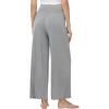 image:imageWiWi Womens Pajama Pants Bamboo Viscose Super Soft Wide Leg Palazzo Lounge Yoga Cooling Sleep Bottoms with Pockets SXXLDblackheather Grey