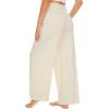 image:imageWiWi Womens Pajama Pants Bamboo Viscose Super Soft Wide Leg Palazzo Lounge Yoga Cooling Sleep Bottoms with Pockets SXXLDcreamiron Grey