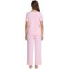 image:imageWiWi Womens Pajama Set Short Sleeve Top and Long Pants with Pockets Rayon Sleepwear Soft V Neck 2 Piece Pajamas SXXLPink