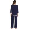 image:imageWiWi Womens Pajamas Set Loungewear Bamboo from Viscose 34 Sleeve Tops and Soft Pants Set with Pocket SXXLNavy