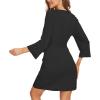 image:imageWiWi Womens Robes Soft 34 Sleeve Kimono Bathrobe Maternity Robe Casual Viscose from Bamboo Sleepwear SXXLBlack