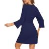 image:imageWiWi Womens Robes Soft 34 Sleeve Kimono Bathrobe Maternity Robe Casual Viscose from Bamboo Sleepwear SXXLNavy