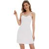 image:imageWiWi Slip Dress for Women Sleeveless Nightgowns Sexy Chemise Nightgown Full Slips Babydoll Viscose from Bamboo SXXLCpure White