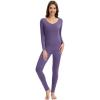 image:imageWiWi Soft Underwear for Women Thermal Long Johns Sets Super Warm Base Layer Top Pants Pajamas Set Viscose from Bamboo S3XBlavender