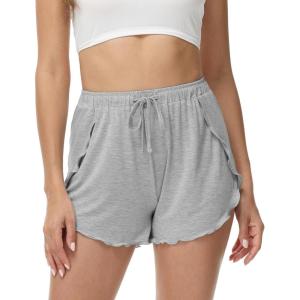image:imageWiWi Womens Active Shorts for Women Loose Pajama Short Pants Breathable Yoga Bottoms Soft Sweatpants Bottom SXXLLirk H Grey